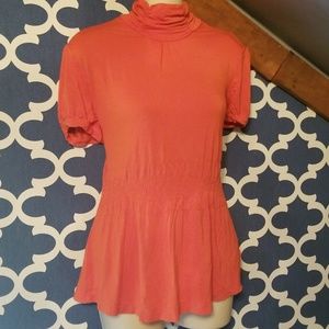 Womens large l rouched neck shirt simply French